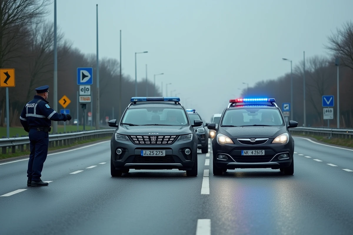 Accident de voiture à l'entrée de Lorient provoquant une perturbation du trafic sur la route nationale