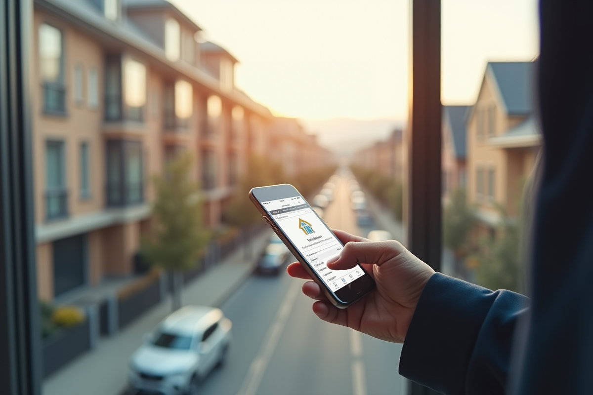 Smartphone affichant une application d