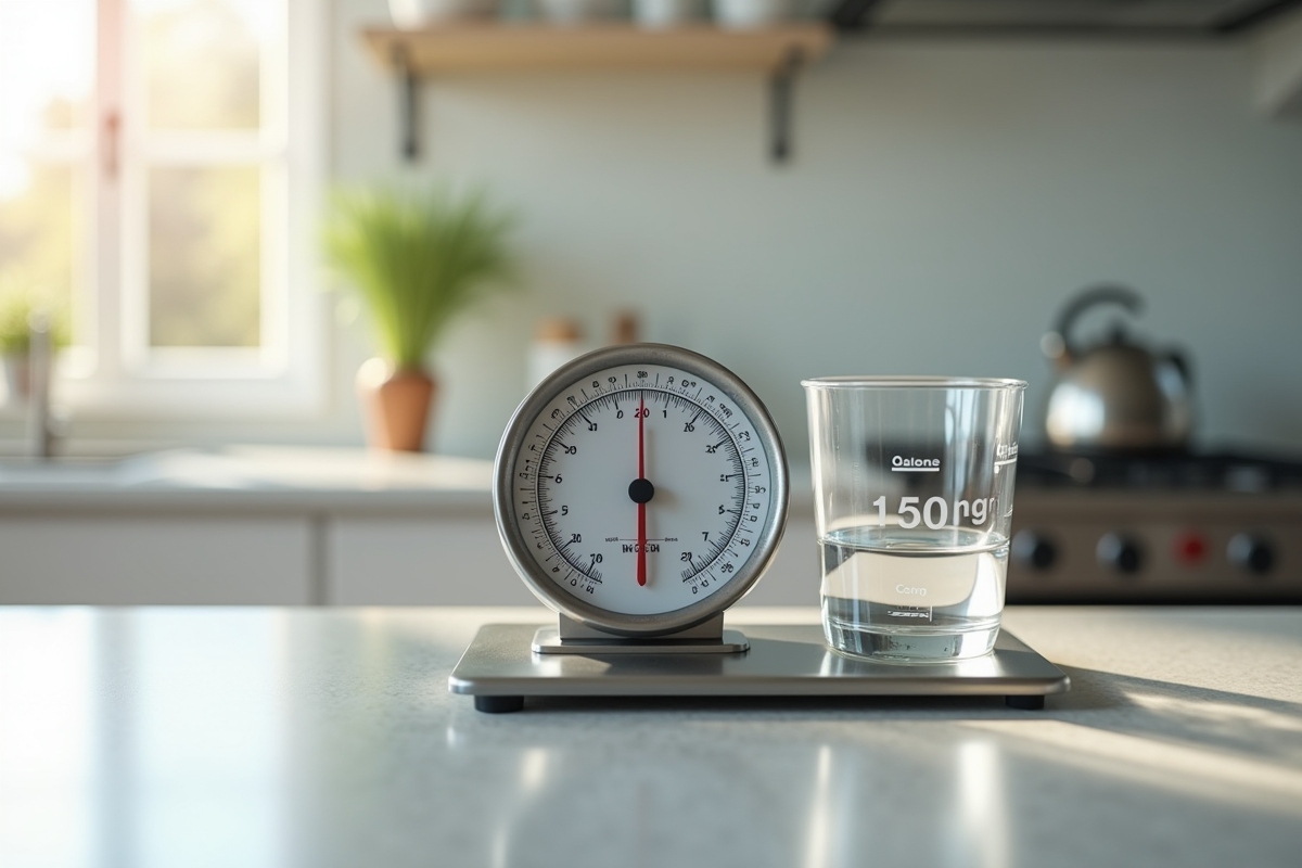 Balance de cuisine avec verre et balance 150 grammes