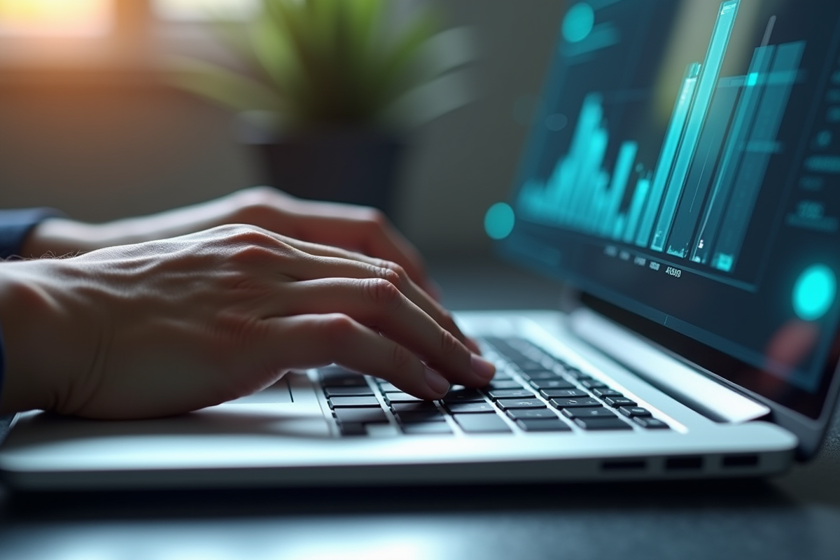 Mains tapant sur un clavier d