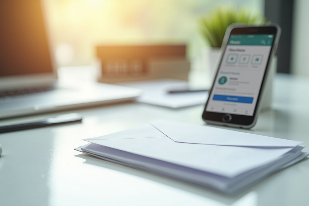 Dossier de retraite et smartphone avec application pension