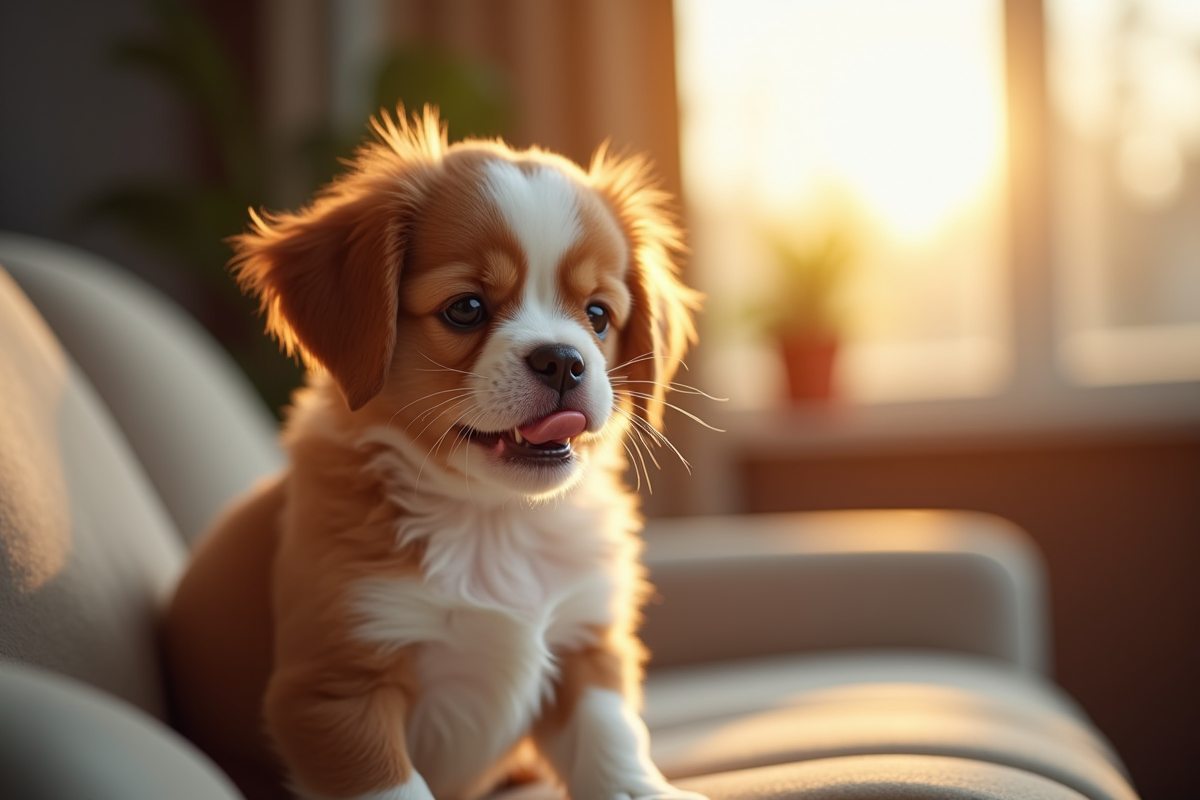 chien éternue