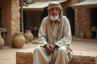 Homme âgé en vêtements traditionnels méditerranéens