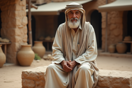 Homme âgé en vêtements traditionnels méditerranéens