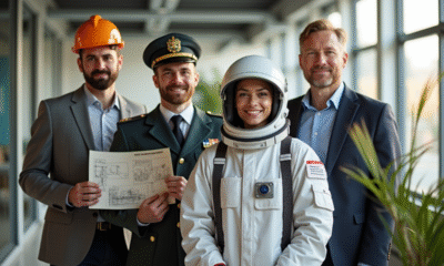 Groupe de professionnels divers dans un espace lumineux