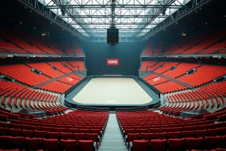 Vue panoramique de la salle Bercy depuis les gradins supérieurs montrant toutes les catégories de places disponibles